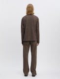 Another T-shirt 3.0, JPN, - Brown Ecru Stripe