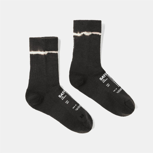 Merino Nylon Tube Socks Tie-Dye - Black