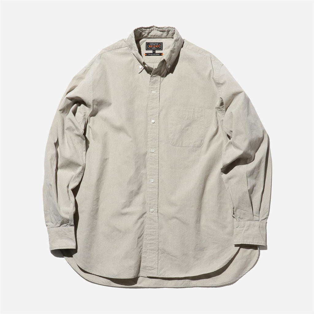 B.D. Classic-fit Graph Plaid - Light Grey