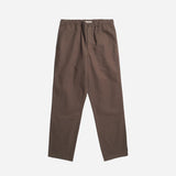 Ezra Regular Mineral Dyed Fine Twill Trousers - Espresso