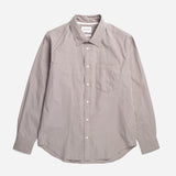 Ole Oversize Poplin Check Shirt - Walnut