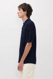 Fredensborg Mercerised Cotton Knitted Shirt - Dark Navy