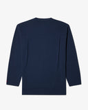 Long Sleeve Pique Top - Navy