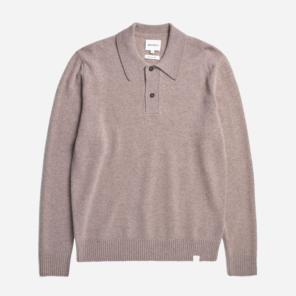 Norse Standard Merino Lambswool Polo - Clay