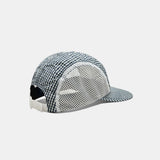 Gingham Runner Hat - Navy/White