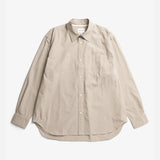 Espevik Oversize Micro Poplin Check Shirt - Oatmeal