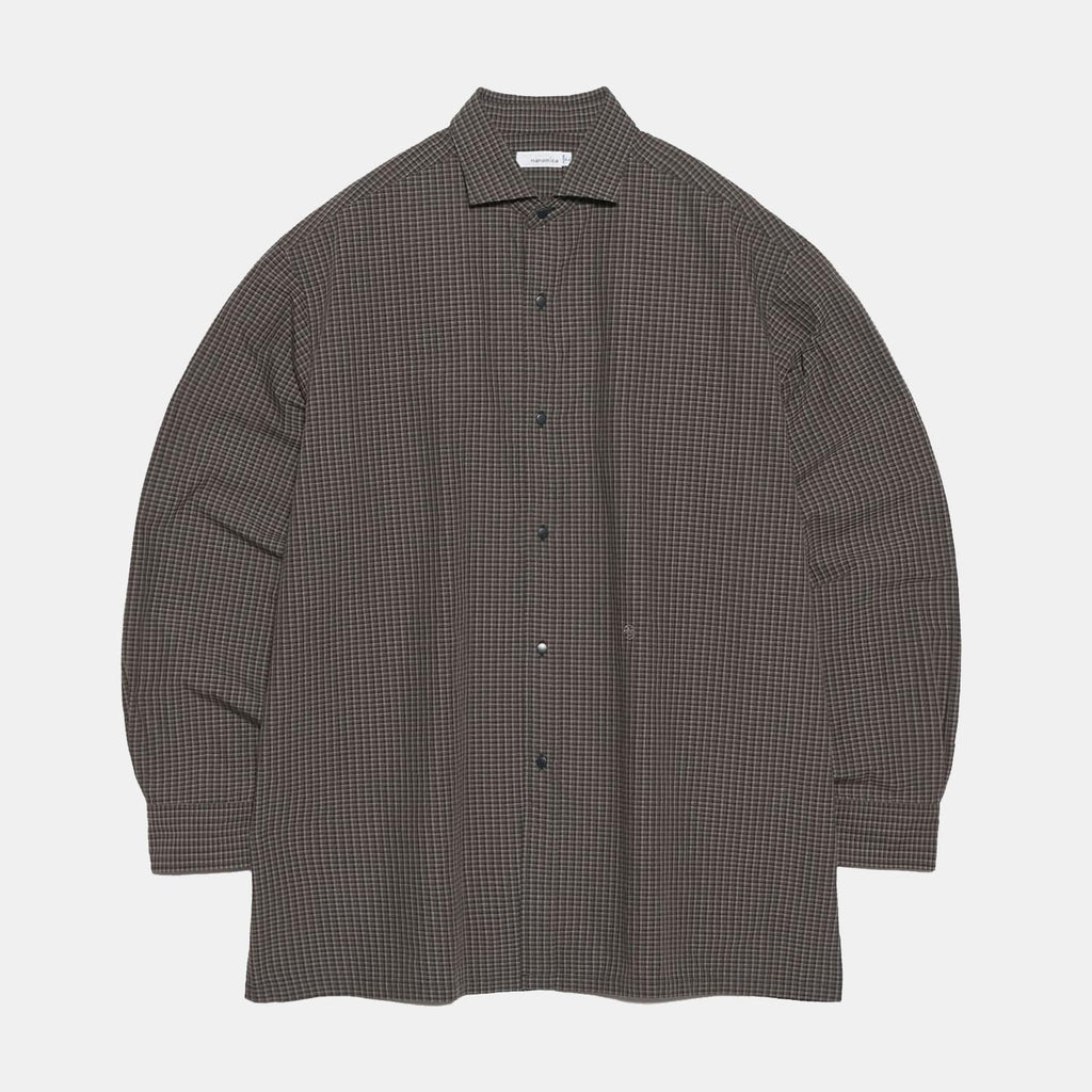 Micro Plaid Wind Shirt - Navy