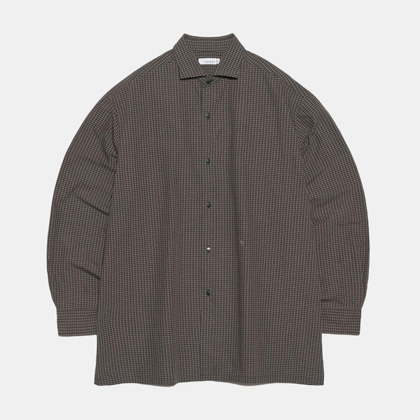 Micro Plaid Wind Shirt - Navy