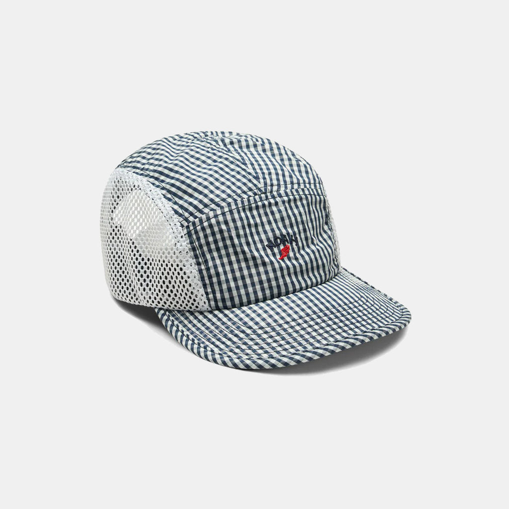 Gingham Runner Hat - Navy/White