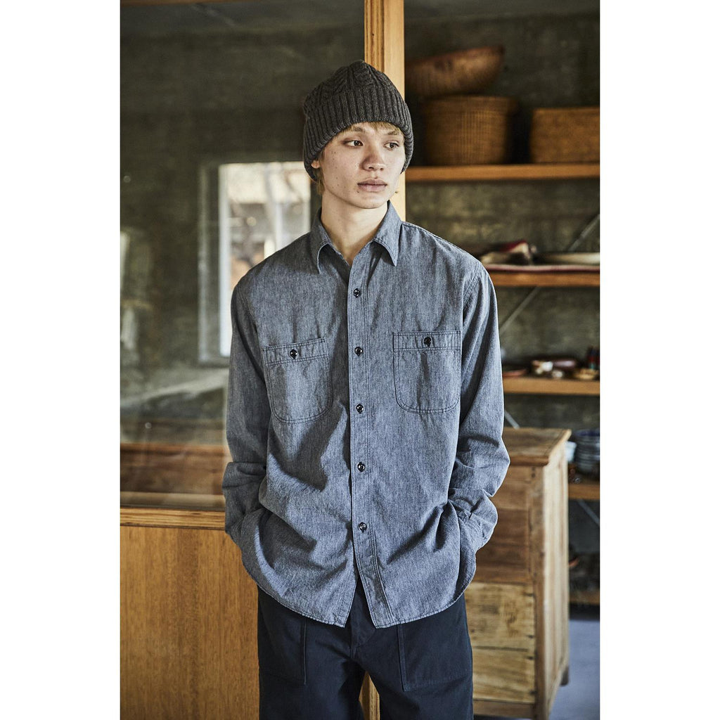 Relaxed Fit Melange Flannel Shirt - Gray Check