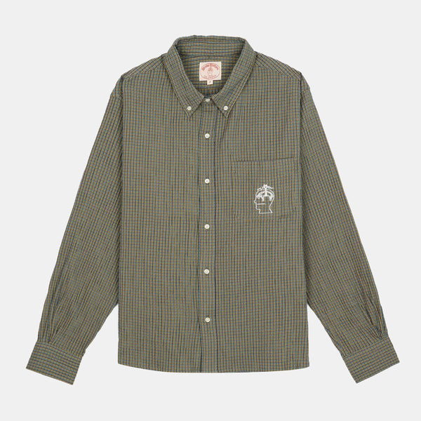 Brooks Brothers California Check Oxford Button Up Shirt - Green