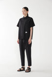 dry soft seersucker SS shirt - navy