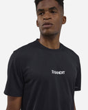 Cheque Jacquard Short Sleeve Tee - Black