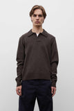 Anholt Merino Lambswool Polo - Heathland Brown