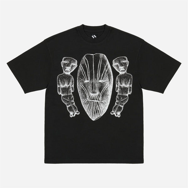 TTT Face Figures Hands T-shirt - Black