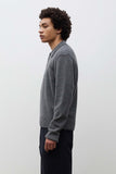 Anholt Merino Lambswool Polo - Grey Melange
