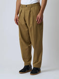 Pleated Track Pant Brushed Moleskin - Sand