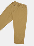 Pleated Track Pant Brushed Moleskin - Sand