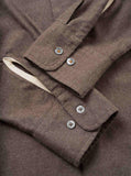 Square Pocket Shirt Brushed Flannel - Brown