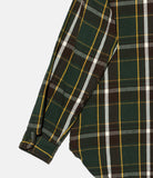 Work Shirt - Olive/Brown Cotton Heavy Twill Plaid
