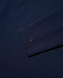 Long Sleeve Pique Top - Navy