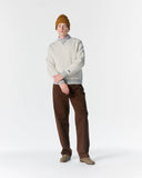 Brushed Back Pleated Jeans - Fudge