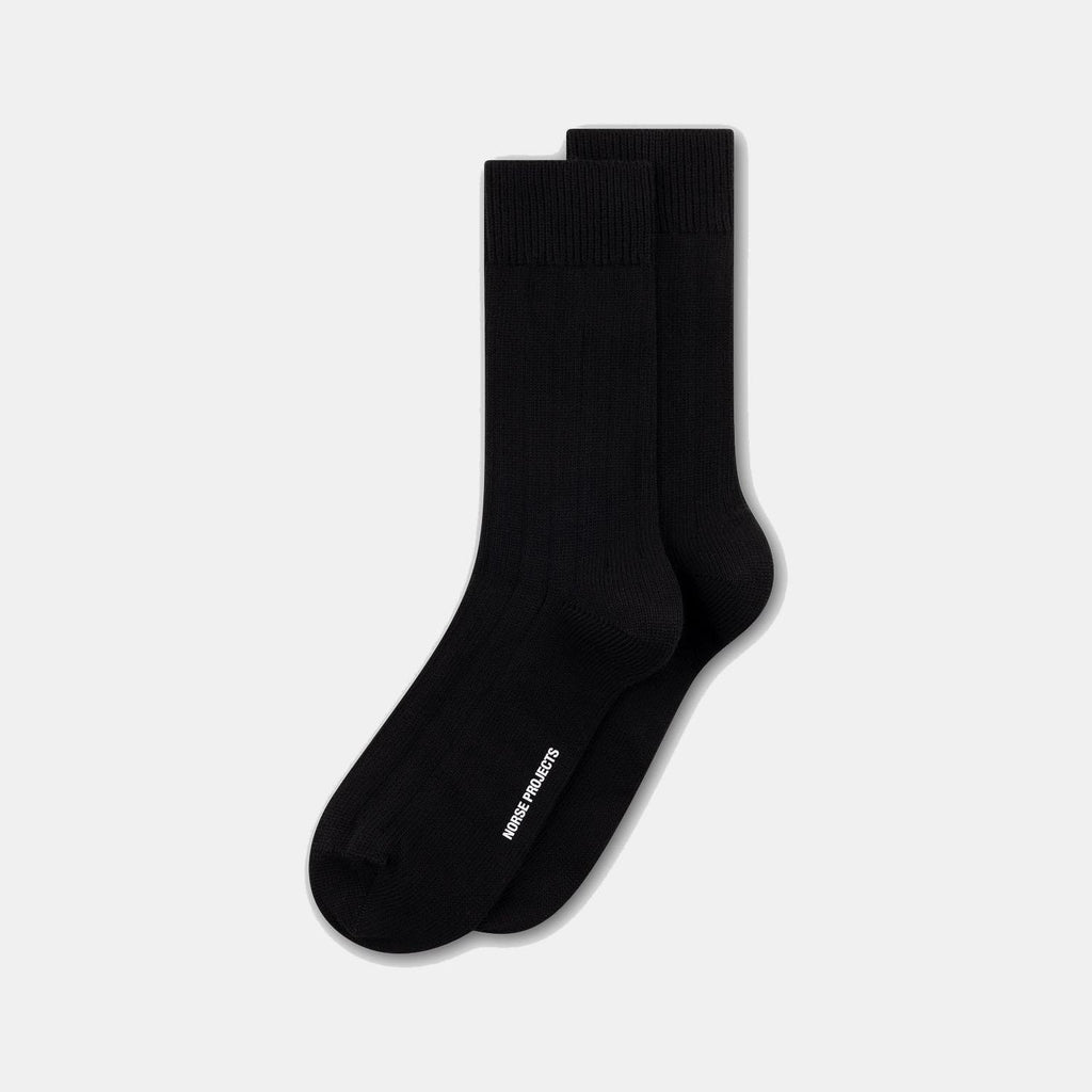 Bykle Cordura Wide Rib Sock - Black