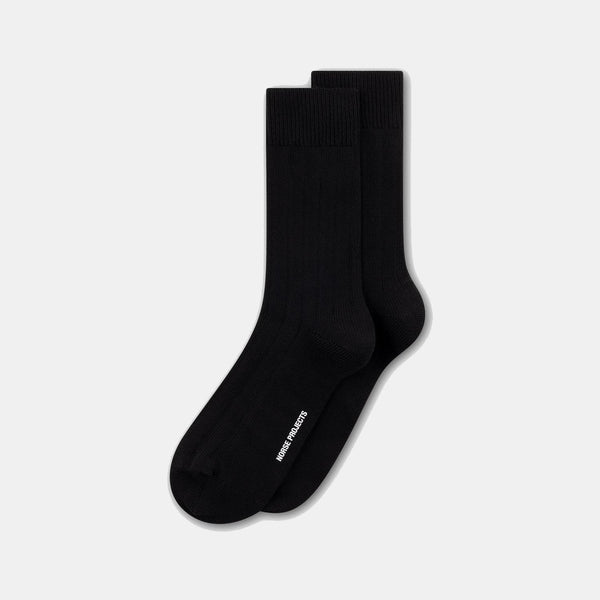 Bykle Cordura Wide Rib Sock - Black
