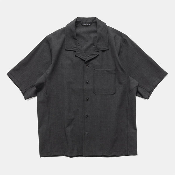 Revel S/S Shirt Tropical Wool - Charcoal