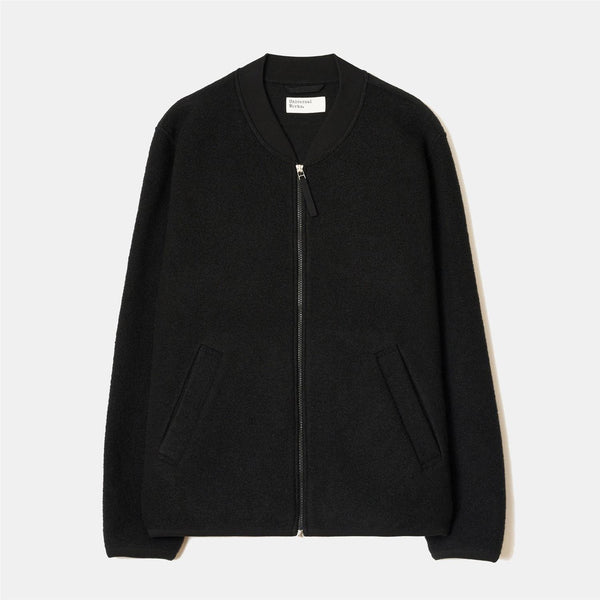 Zip Bomber Wool Fleece - Black