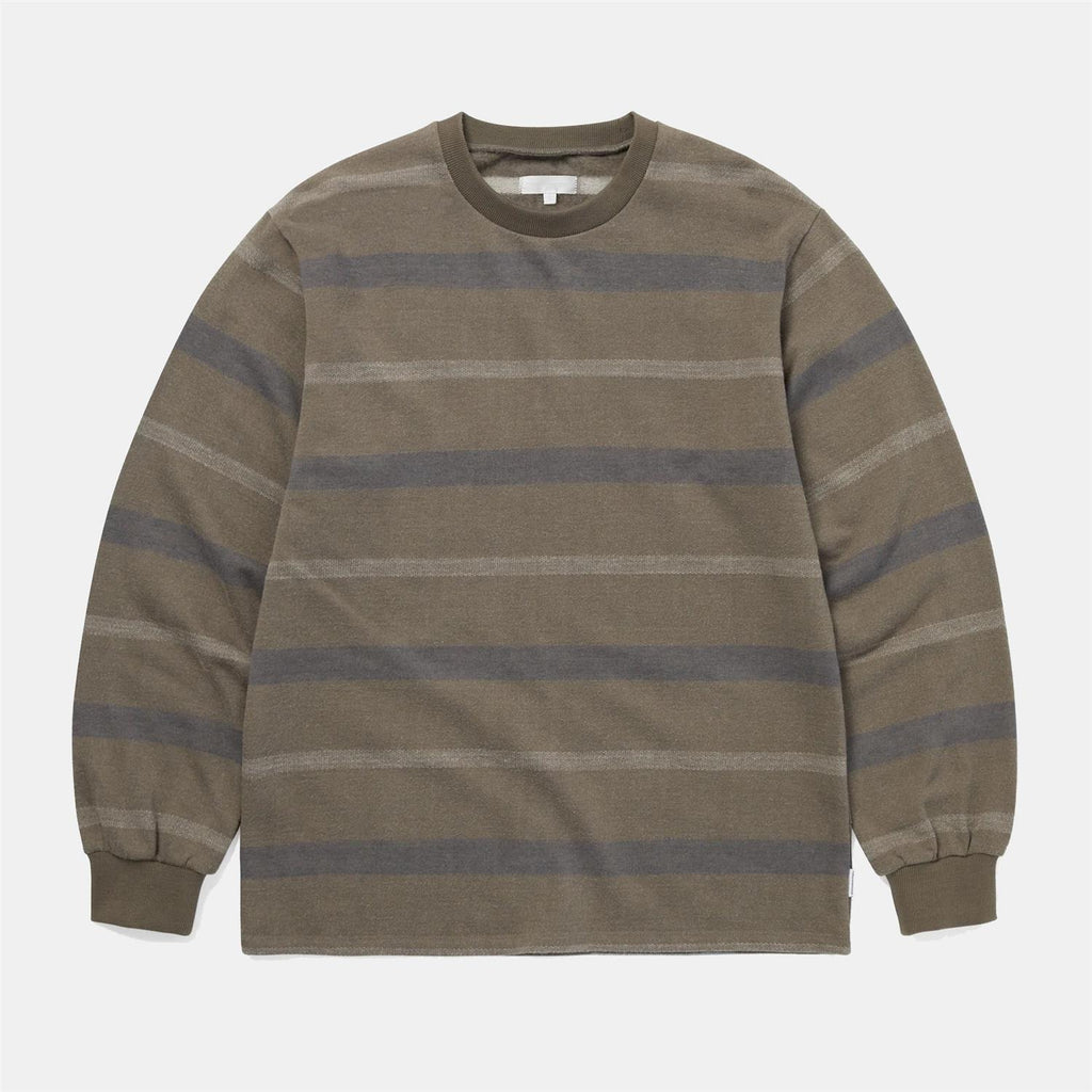 Brushed Striped L/S Tee - Olive