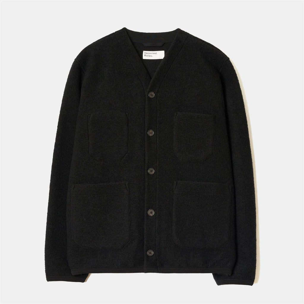Cardigan Wool Fleece - Black