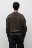 Gilja Brushed Diagonal Cotton Fleece Sweatshirt - Beech Green