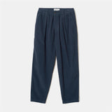 Pleated Track Pant Cord - Dark Navy