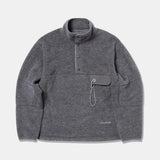 wool fleece pullover - gray