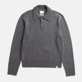 Anholt Merino Lambswool Polo - Grey Melange