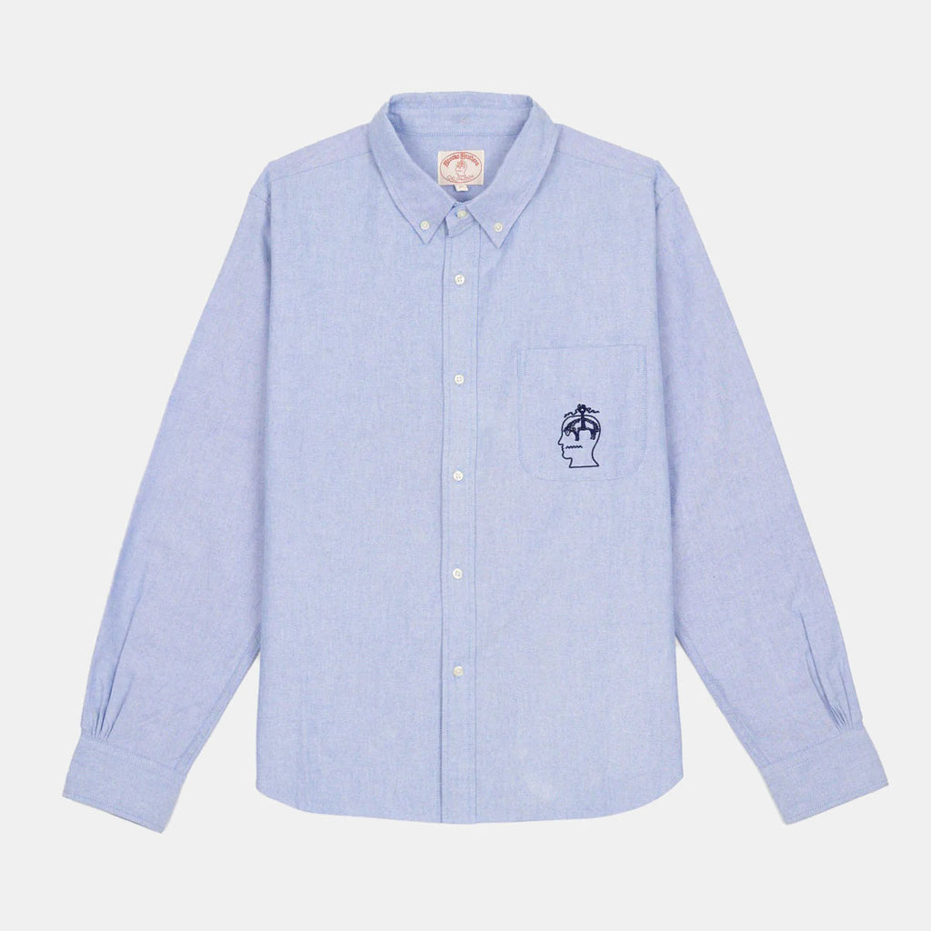Brooks Brothers California Selvedge Oxford Button Up - Blue