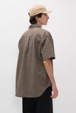 Espevik Oversized Check SS Shirt- Taupe