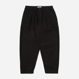 Pleated Track Pant Comfort Moleskin - Black