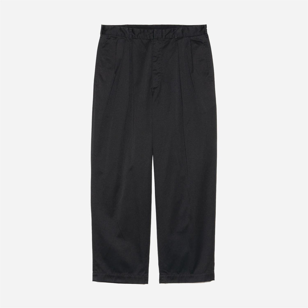Double Pleated Chino Pants - Black