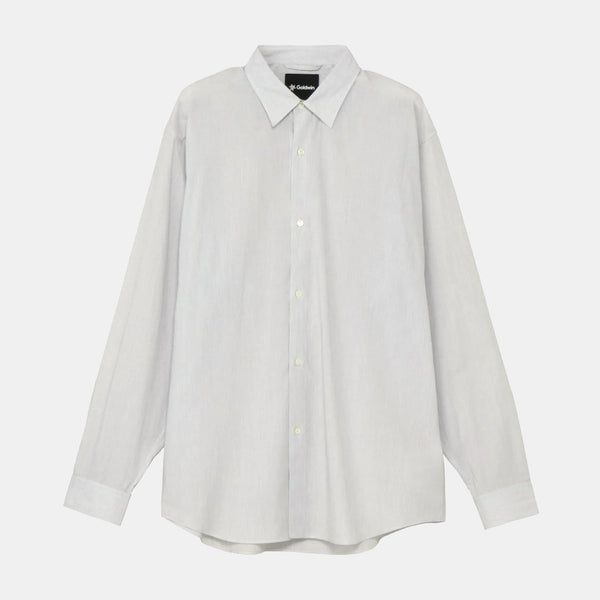 Fine Cotton Seersucker Striped Shirt - Black