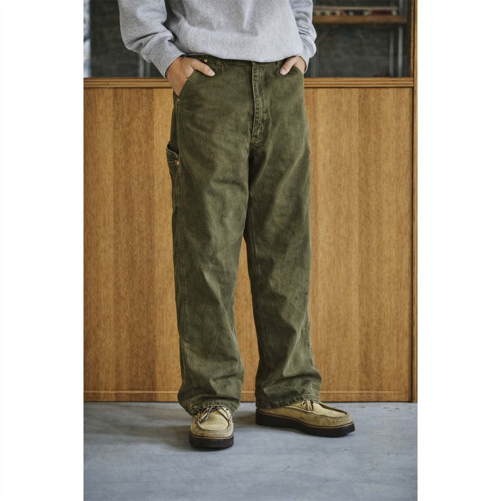 Dad's Fit Oxford Painter Pants - Coffee Brown