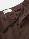 Pleated Track Pant Comfort Moleskin - Brown