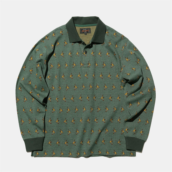 Knit Polo Pattern Jacquard - Green