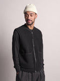Zip Waistcoat Wool Fleece - Black