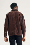 Folke Wide Corduroy Chore Jacket - Espresso