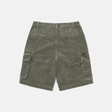 Overdyed Corduroy Cargo Short - Dark Olive