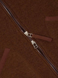 Zip Waistcoat Wool Fleece - Cacao