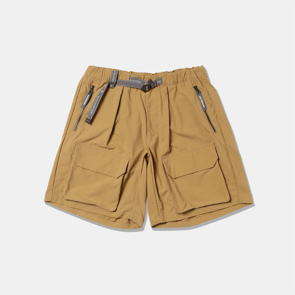 twill short pants - Beige