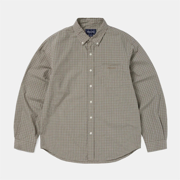 Lightweight Plaid Shirt - Beige